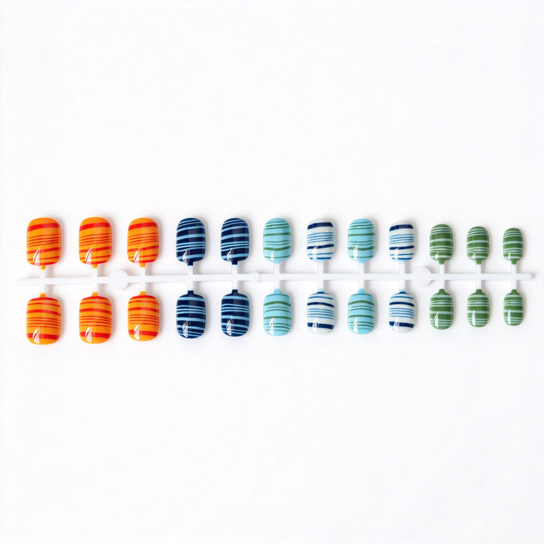 Striped Nail Art Design