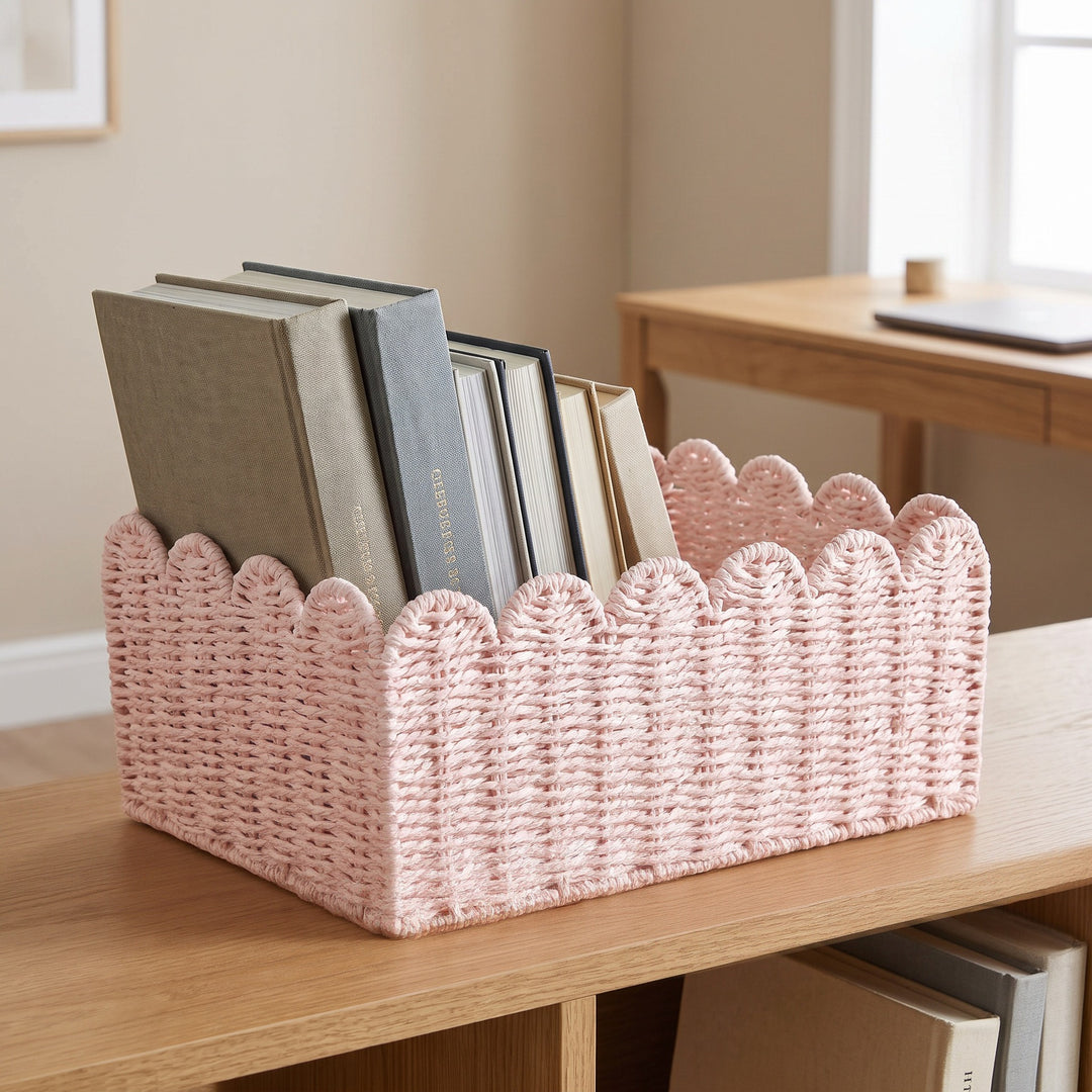 Modern storage basket with wavy edge Kalsten