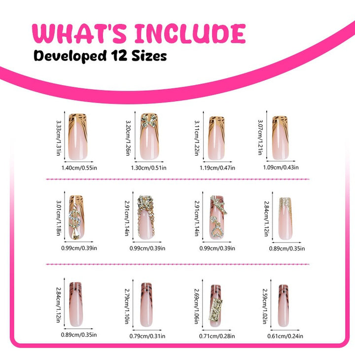Nail art set with glamorous designs and 3D accents Kalsten