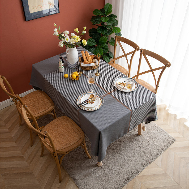 Elegant Striped Tablecloth