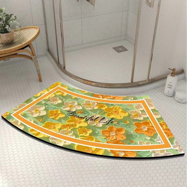 Artistic Curved Bath Mat Kalsten