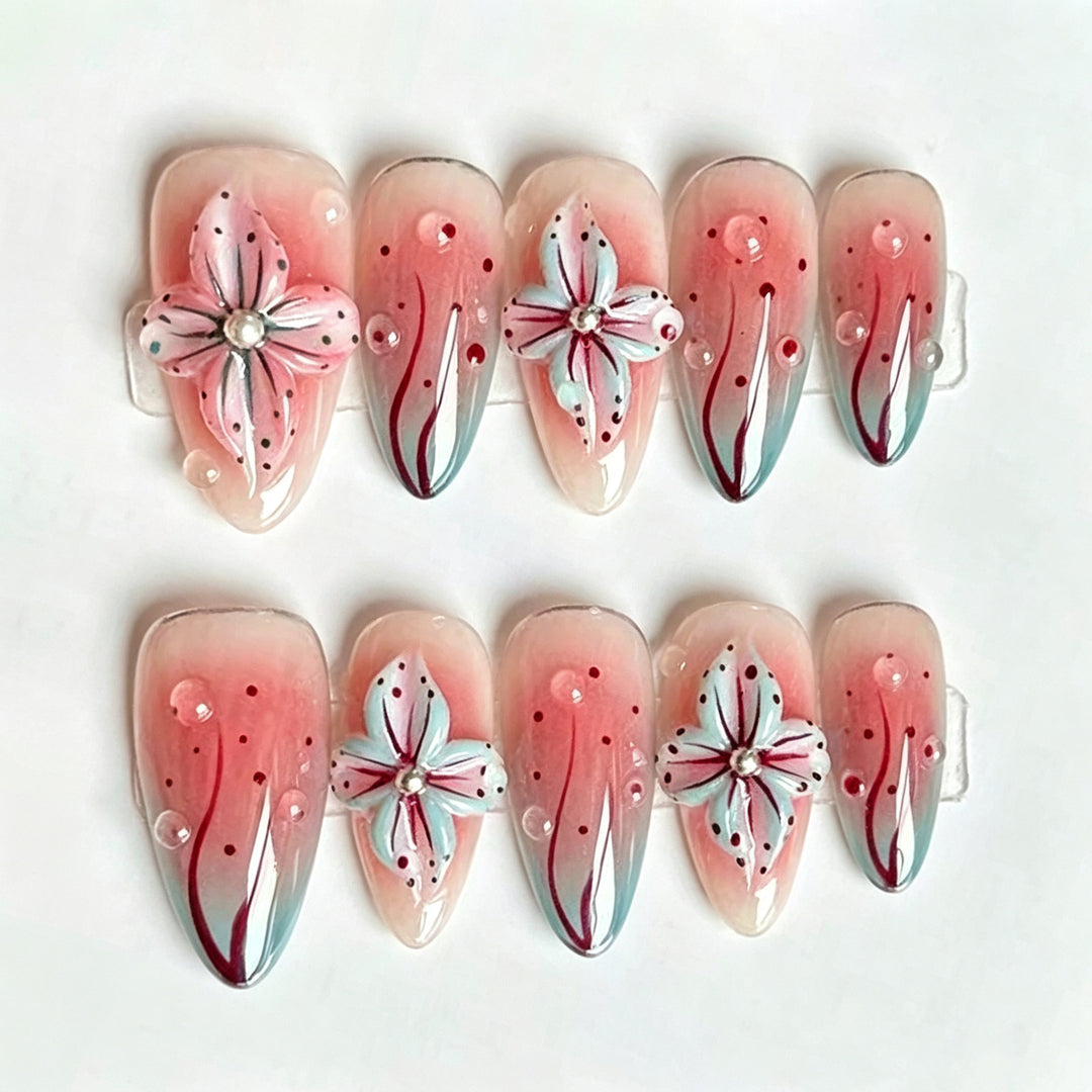 Artistic Floral Design Press-On Nails Kalsten 1790636524