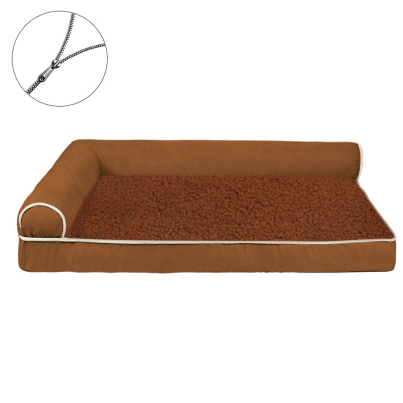 Bolstered Plush  Lounge Bed  Dog Bed