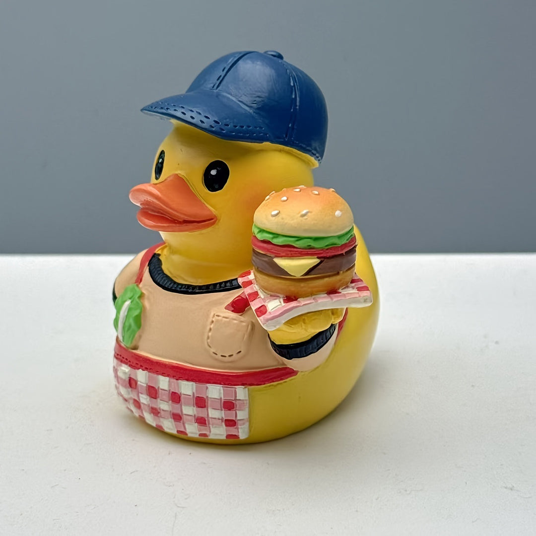Funny rubber duck as grill master Kalsten
