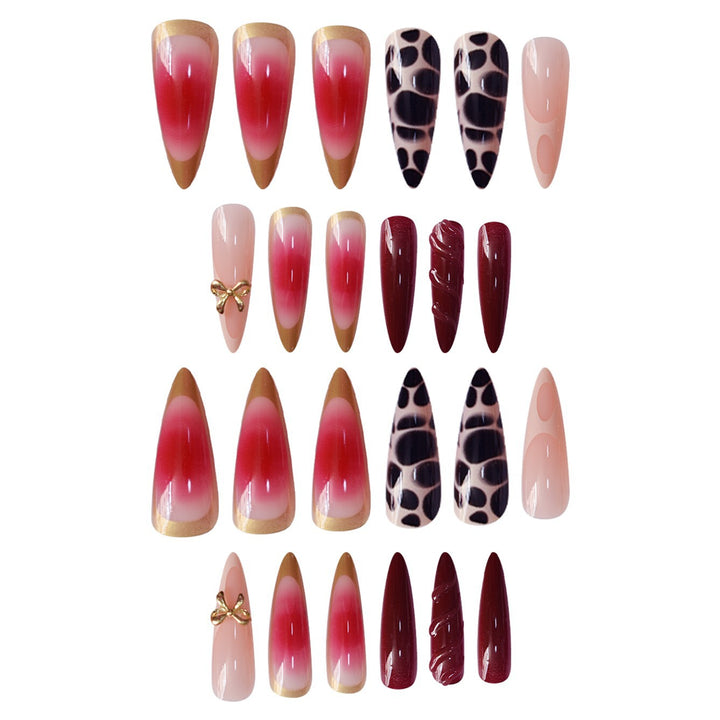 Artistic Stiletto Press-On Nail Set with Unique Accents Kalsten