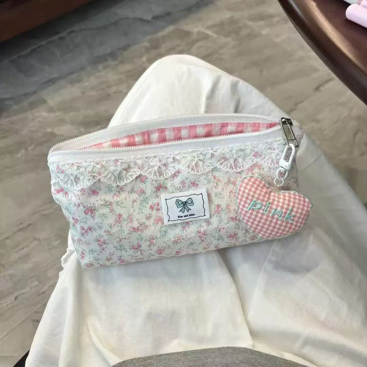 Floral Embellished Pencil Case