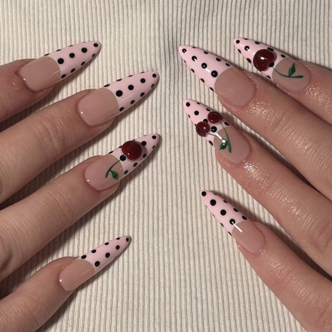 Artificial nail art in cheerful cherry design Kalsten