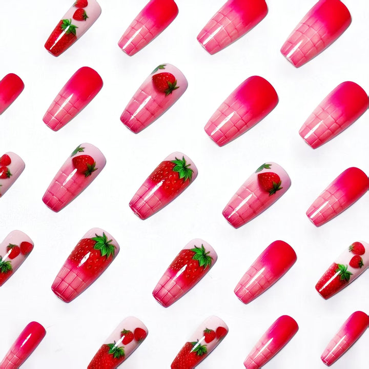 Creative Art Nails in Summer Strawberry Design Kalsten