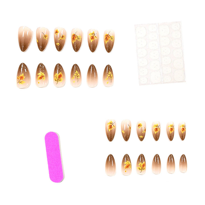 Autumn-Themed Acrylic Nail Art Enhancements Kalsten