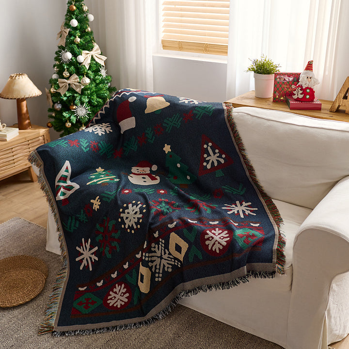Festive Holiday Throw Blanket