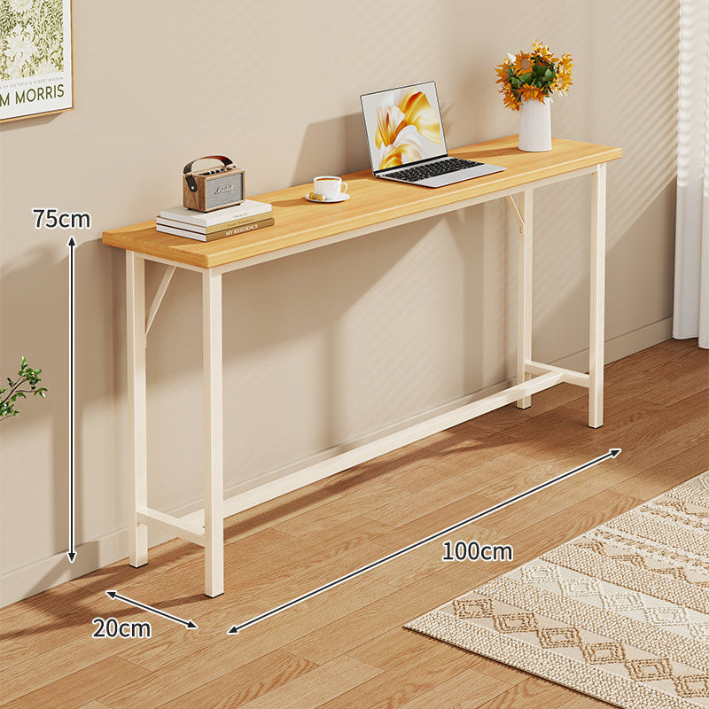 Narrow Industrial Console Table with Slim Profile