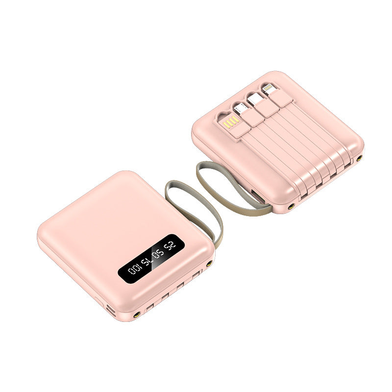 Slim Powerbank with Integrated Cables Kalsten