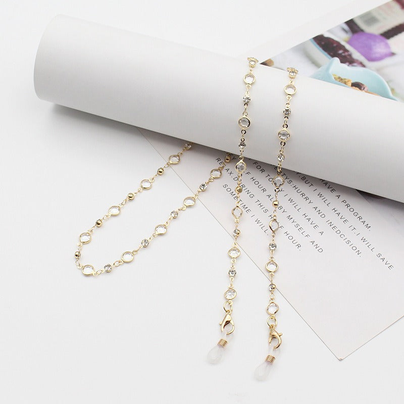 Elegant Crystal-Embellished Eyewear Chain Kalsten 1788159829