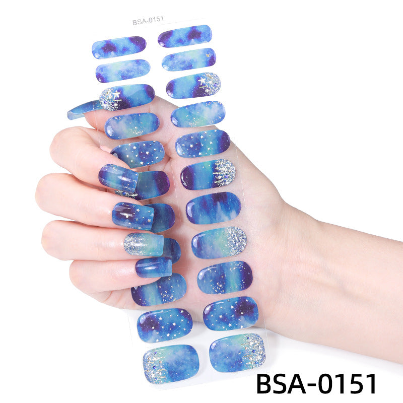 Premium Floral Press-On Nail Wraps