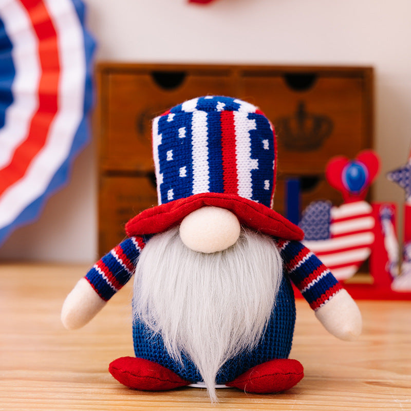 Unisex nan Scandinavian gnome doll decor with knitted cylinder hat and long artificial beard Kalsten