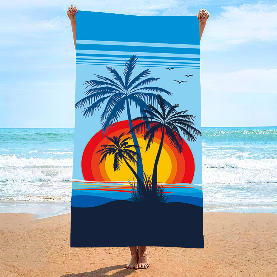 Ladies beach towel with maritime stripe pattern Kalsten