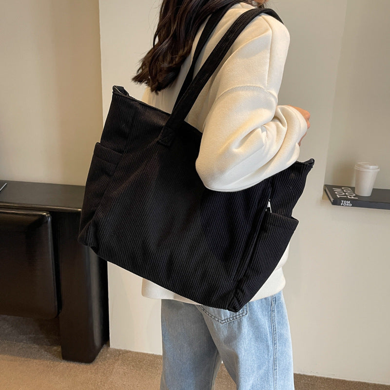Textured Multi-Pocket Travel Tote Kalsten