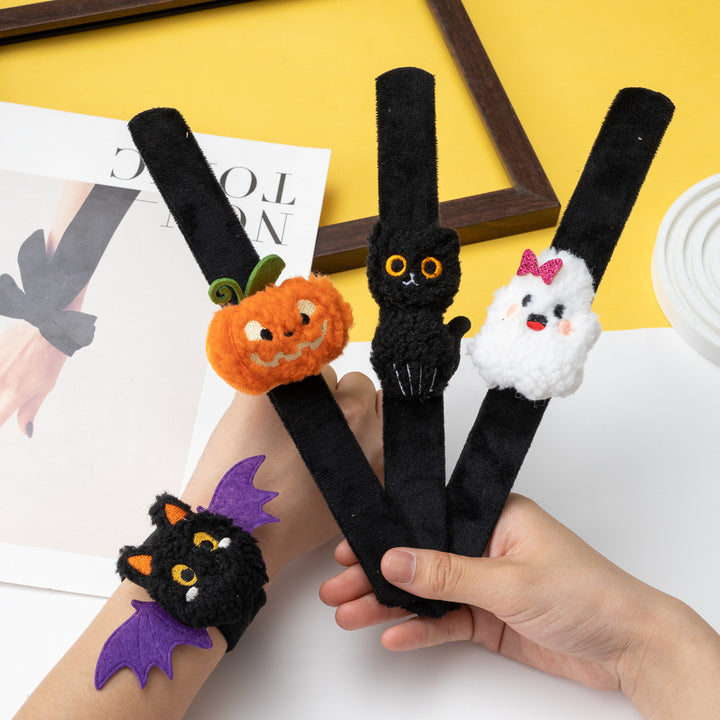 Playful plush headband with cute bow character