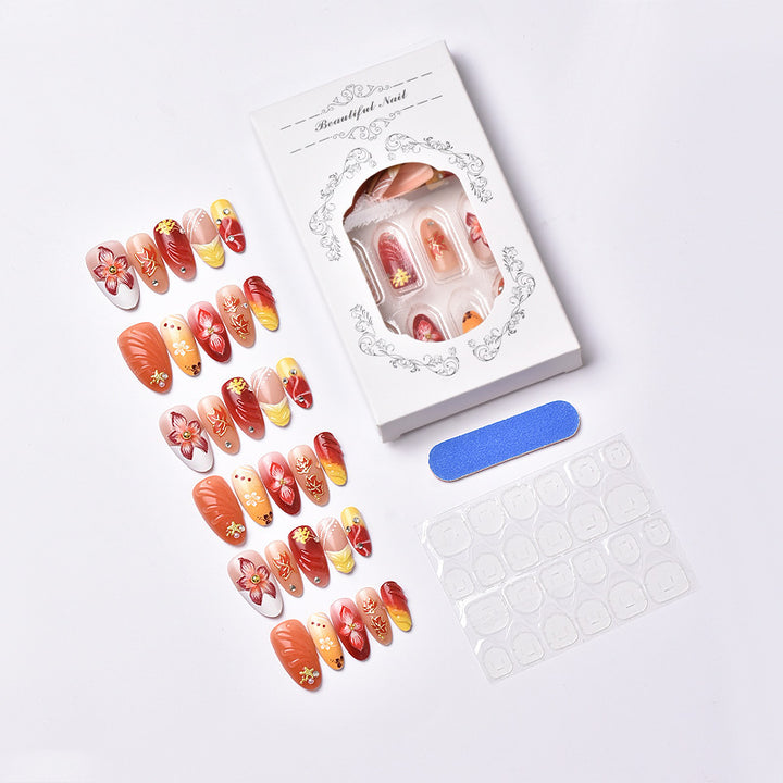 Artistic Floral Press-On Nail Set Kalsten 1790636735