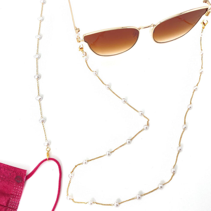 Pearl-Accented Eyewear Chain Kalsten