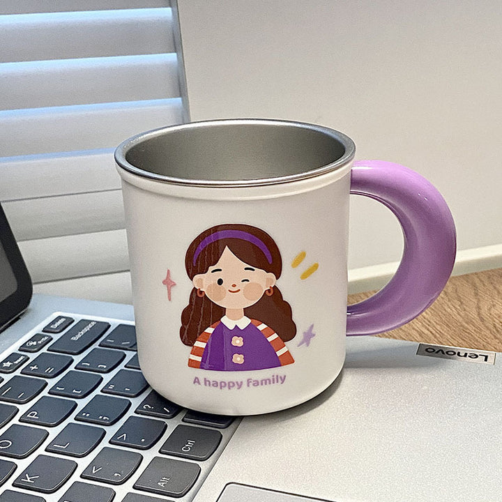 Stainless steel mug with funny family motif Kalsten