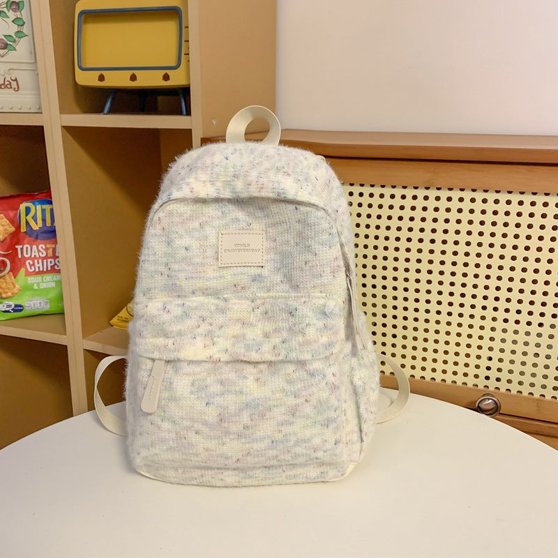 Plush Fabric Mini Backpack