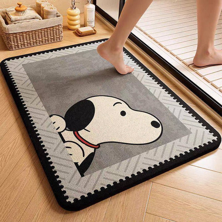 Playful Dog-Themed Bath Mat Kalsten
