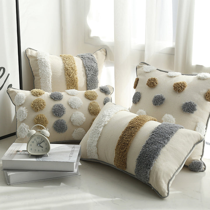 Fluffy Texture Stripe Cushion