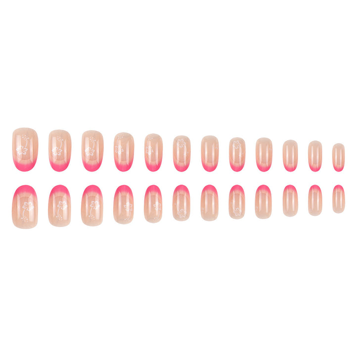 Floral French Tip Press-On Nails Kalsten