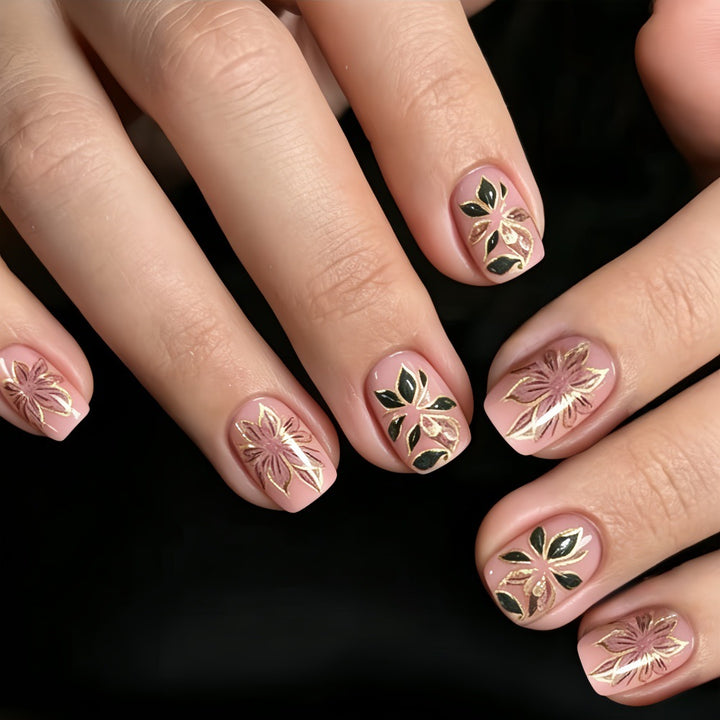 Artificial nails with romantic floral design Kalsten