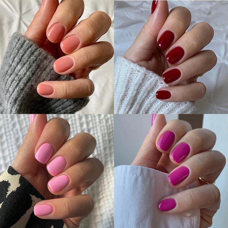 Elegant artificial nails with gold trim Kalsten
