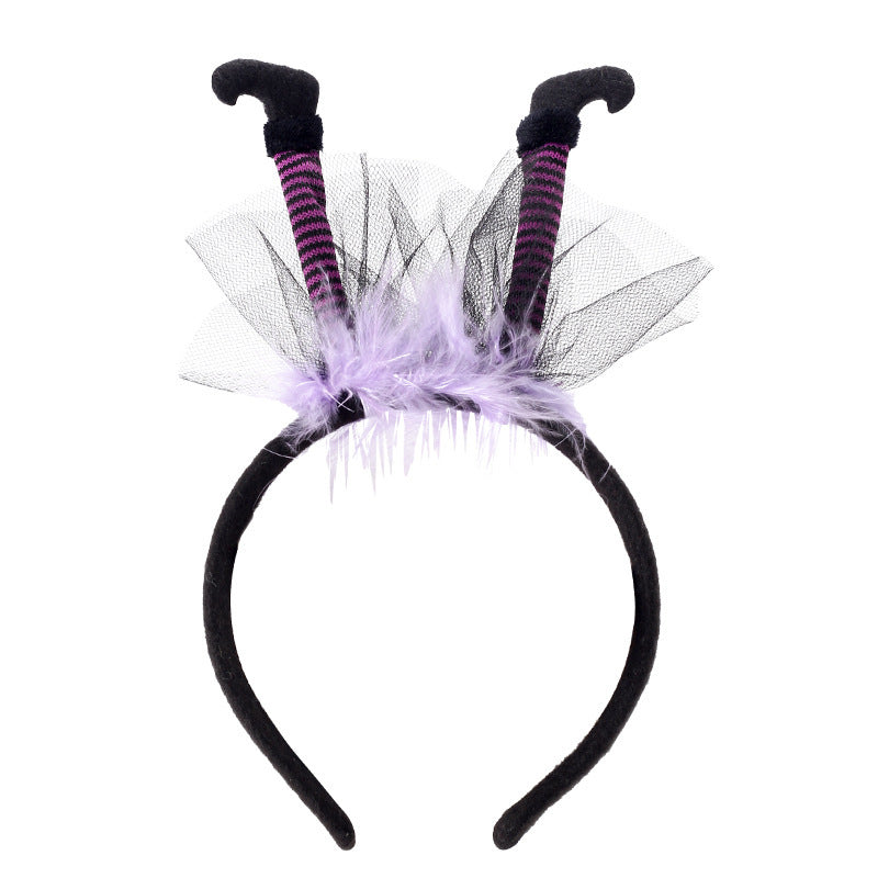Headband with green Halloween motif