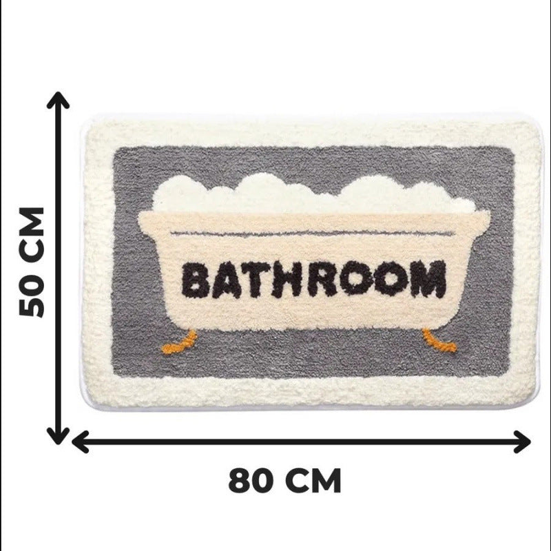 Playful Hippo-Themed Bath Mat