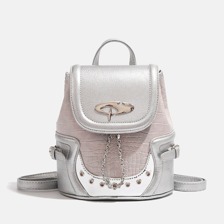 Fashionable Crocodile-Embossed Mini Backpack Kalsten