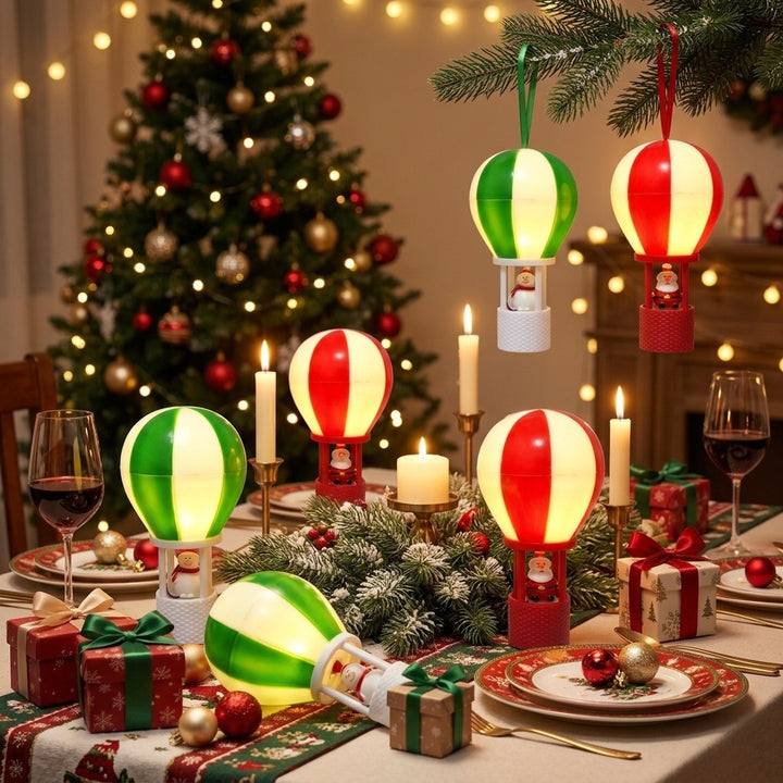 Santa Claus decoration figure in hot air balloon Kalsten