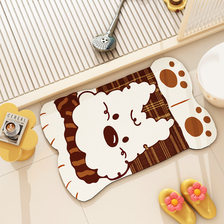 Cute Cat Themed Bath Rug