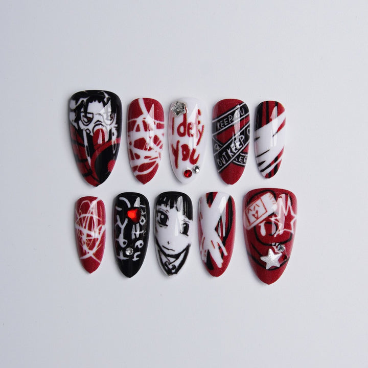 Creative Nail Art Set with Unique Graphics Kalsten