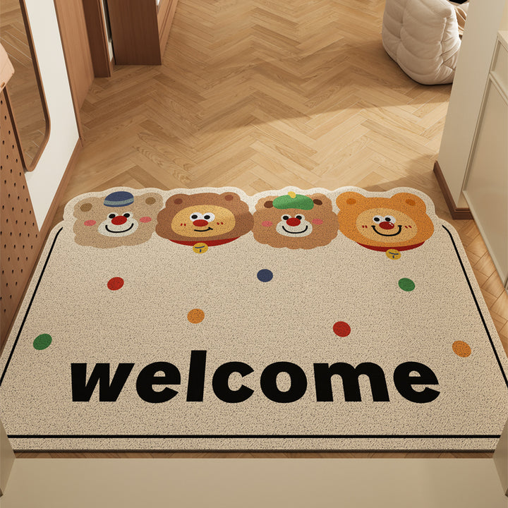 Cartoon-Themed Welcome Mat for Indoor Home Display
