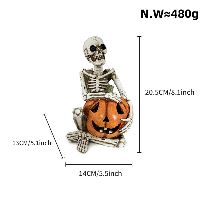 Stylish skeleton figure with top hat and black rose Kalsten