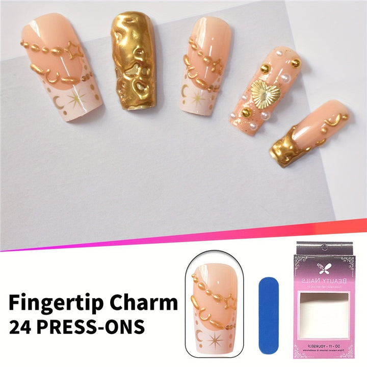 Decorative Gold Embellished Nail Art Kit Kalsten