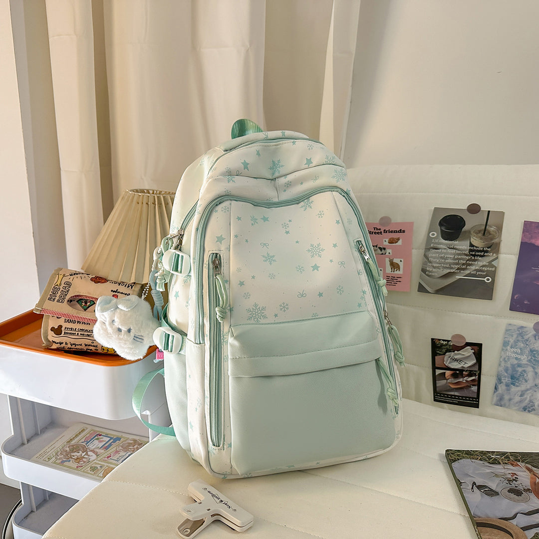 Backpack with Elegant, Floral Design and Many Compartments Kalsten