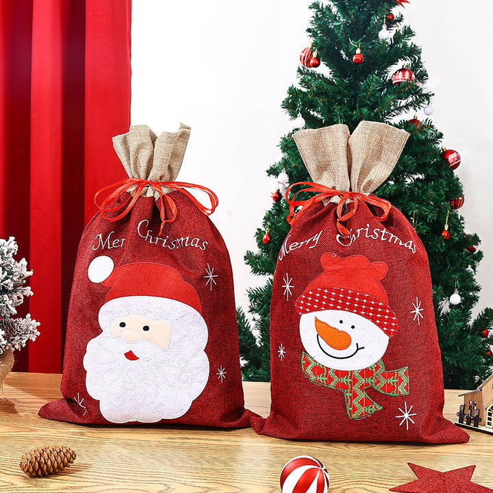 Festive Christmas gift sack with snowman motif Kalsten