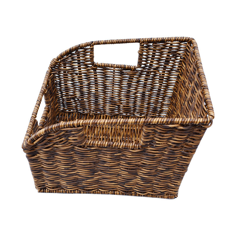 Artisan Woven Round Storage Basket Kalsten