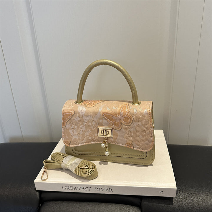 Elegant Floral Patterned Evening Handbag