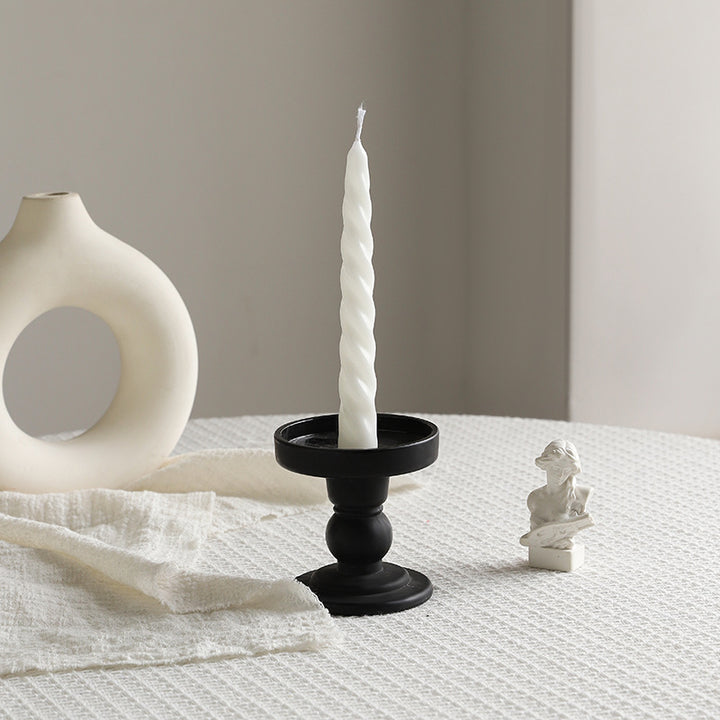 Hand-Poured Beaded Sphere Taper Candle