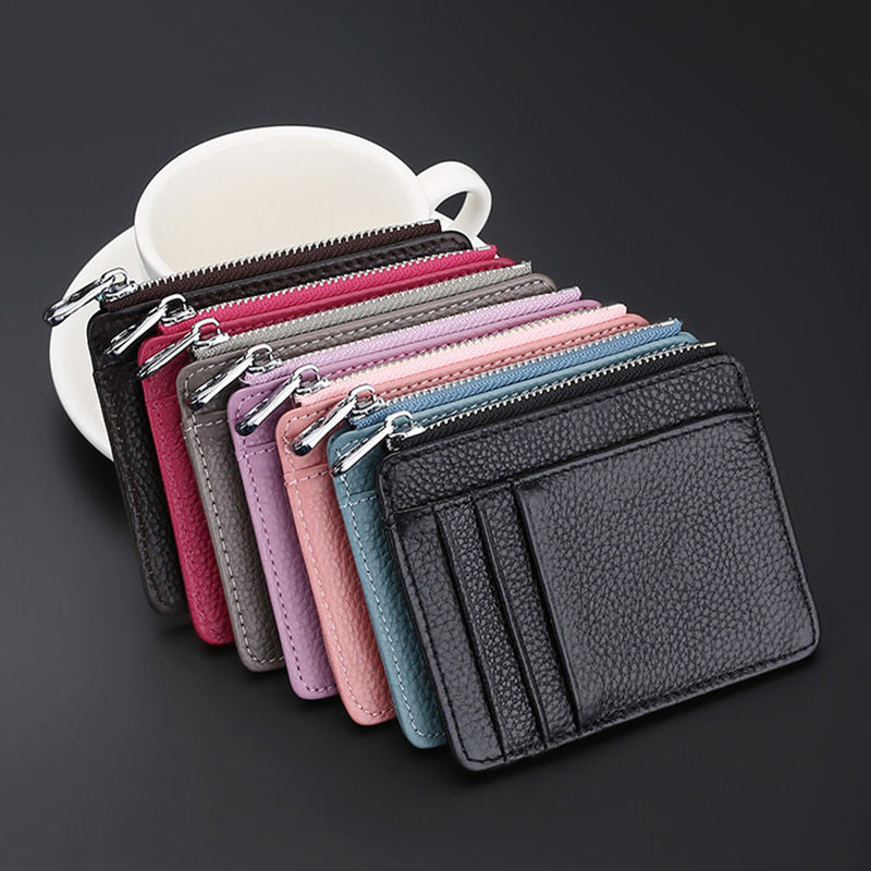 Premium Leather Zip-Around Card Case Kalsten