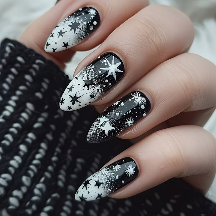 Artificial nail set with star motif Kalsten