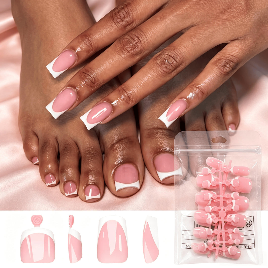 Premium French Tip Press-On Nail Set Kalsten