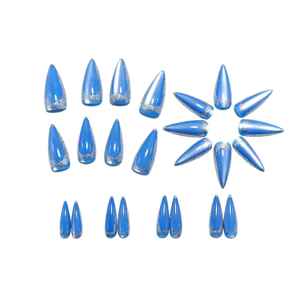 Glamorous artificial nails in elegant stiletto design with sparkling accents Kalsten