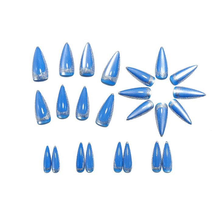 Glamorous artificial nails in elegant stiletto design with sparkling accents Kalsten